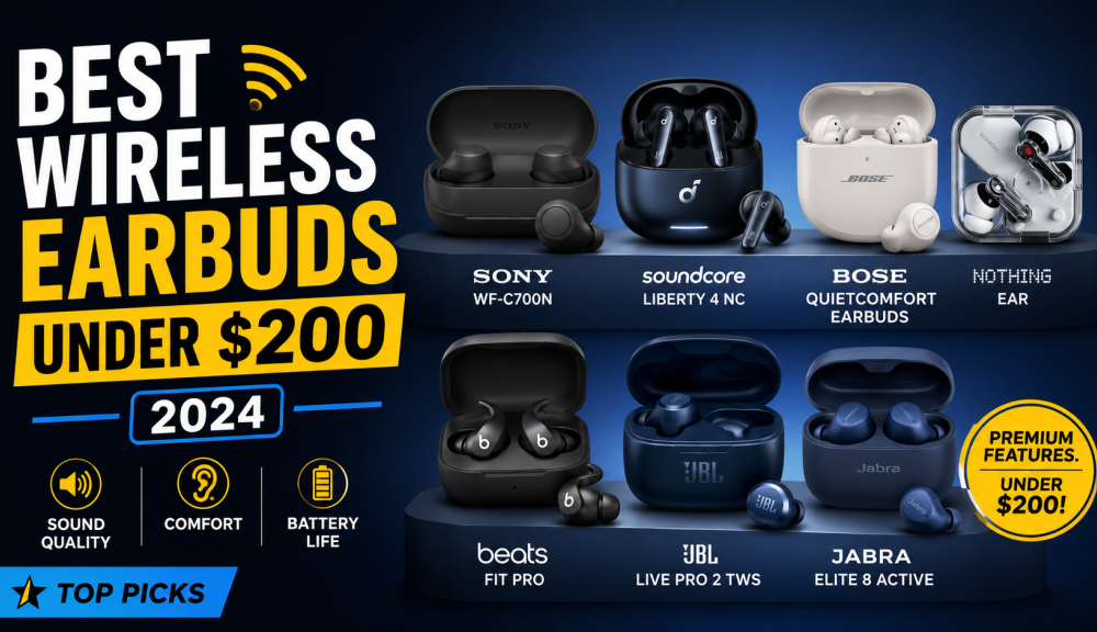 Looking for the best wireless earbuds under 200 dollars 2024? Compare top models