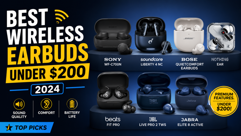 Looking for the best wireless earbuds under 200 dollars 2024? Compare top models