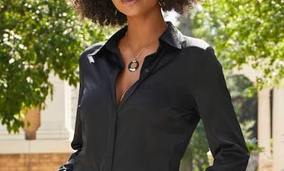 Button-front blouses are among the easiest styles to wear.